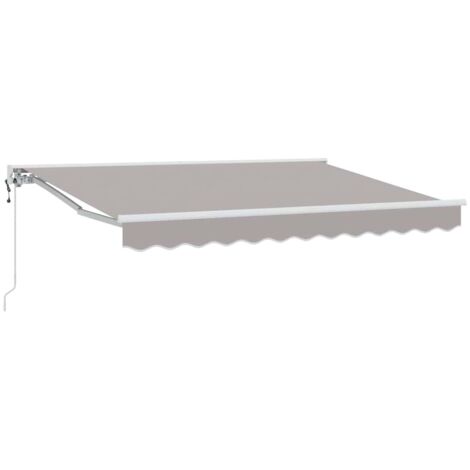 Retractable Awning Light Grey 350x200 cm Fabric vidaXL (1/5)