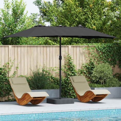 Garden Parasol Black 385 x 209 x 244 cm Fabric vidaXL (1/5)
