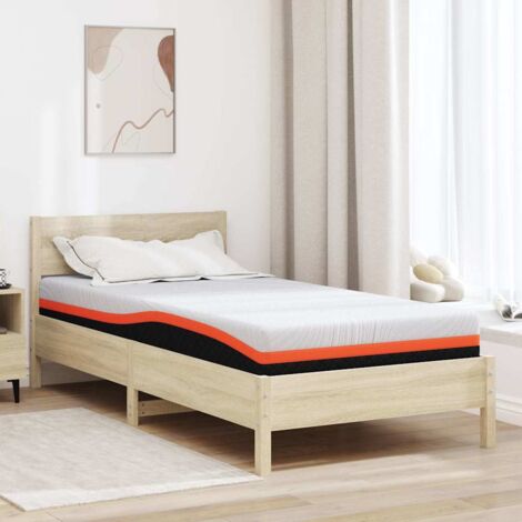 Mattress White and Grey 100 x 200 cm Gel Memory Foam vidaXL