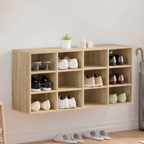 Shoe Cabinet Sonoma oak 103 x 30 x 51 cm Engineered wood vidaXL