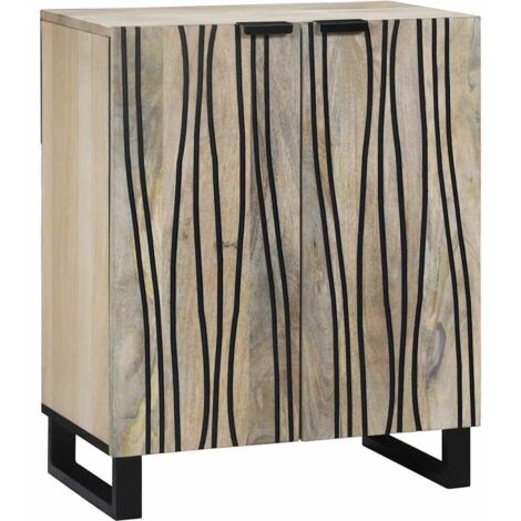 Sideboard White 60 x 33.5 x 75 cm Solid Mango wood vidaXL