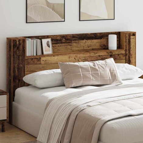 Headboard Cabinet Old wood 180 x17 x104.5 cm Engineered wood vidaXL (1/5)