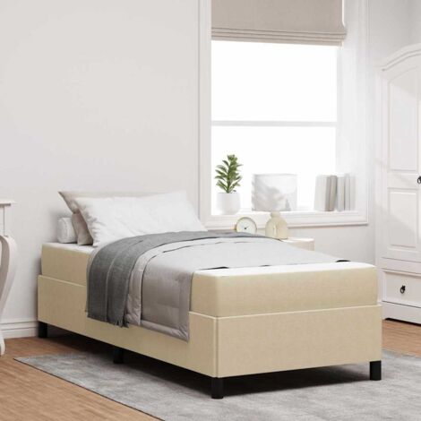 Bed Frame Light green grey 80 x 200 cm Corduroy fabric vidaXL (1/5)