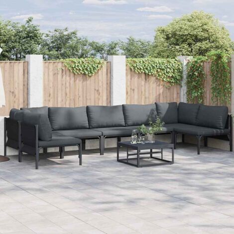 Garden Sofa Set 7 pcs Anthracite Steel vidaXL (1/5)