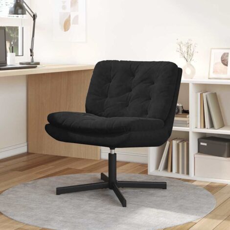 Swivel Relaxing Chair Black 63 x 75 x 76 cm Velvet vidaXL