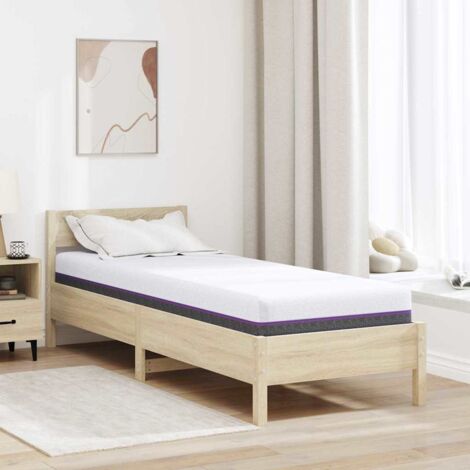 Memory Foam Mattress Medium 70 x 200 cm White and Grey vidaXL (1/5)