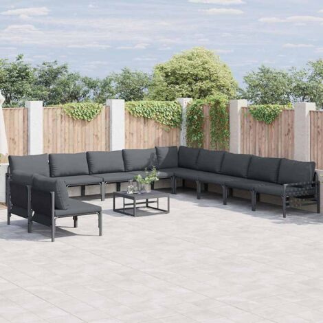 Garden Sofa Set Anthracite Steel vidaXL (1/5)