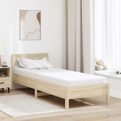 Mattress White 80 x 200 cm Gel Memory Foam vidaXL