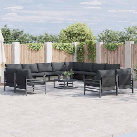 Garden Sofa Set Anthracite Steel vidaXL (1/5)