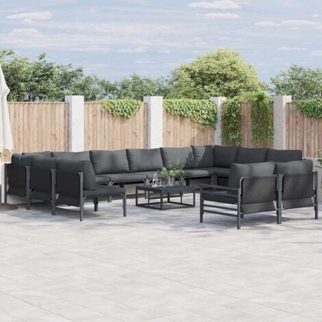 Garden Sofa Set Anthracite Steel vidaXL (1/5)