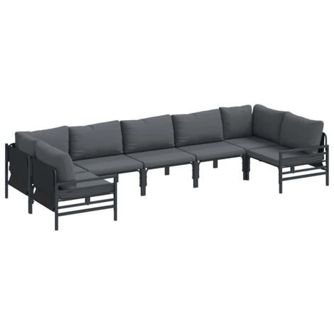 Garden Sofa Set Anthracite Steel vidaXL (1/5)