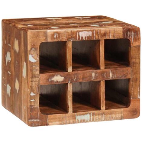 Wine Rack Wall-mounted Brown 44 x 30 x 35 cm Solid reclaim wood vidaXL