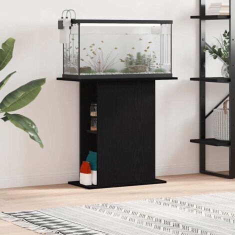 Aquarium Stand Black Oak 75x36x72.5 cm Engineered Wood vidaXL