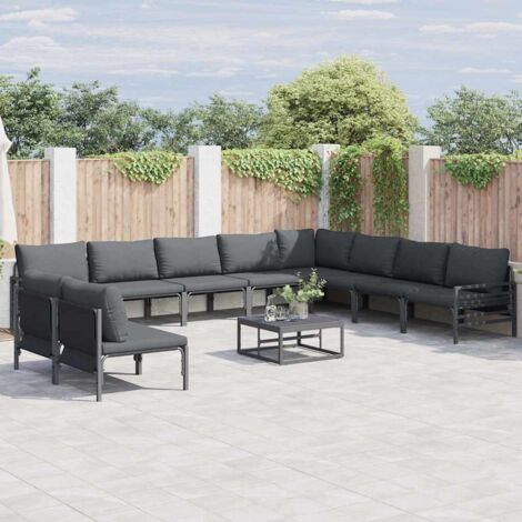 Garden Sofa Set Anthracite Steel vidaXL (1/5)
