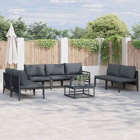 Garden Sofa Set 8 pcs Anthracite Steel vidaXL (1/5)