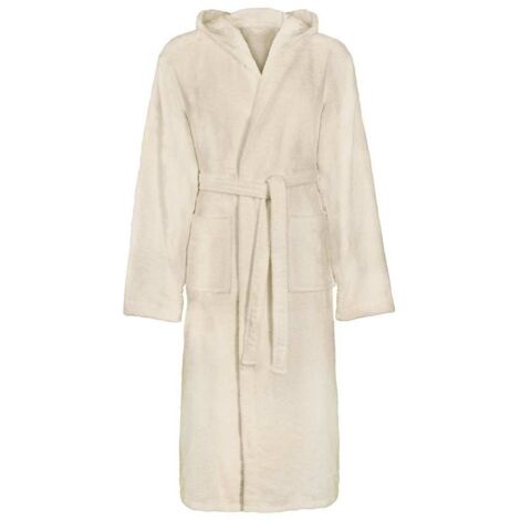 Bathrobe KINN Cream M Cotton vidaXL