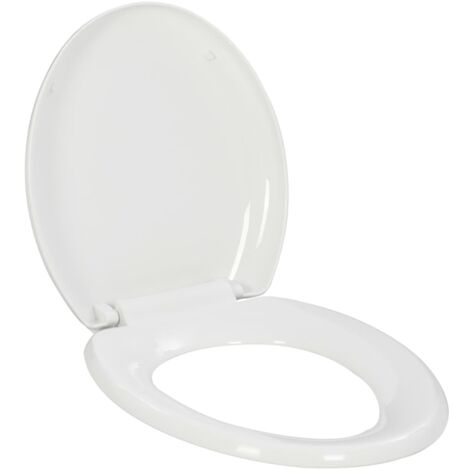 Soft-close Toilet Seat with Quick-release Design White vidaXL