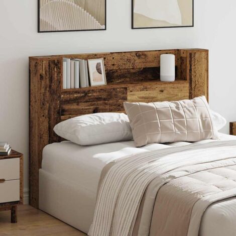 Headboard Cabinet with Shelf Old wood Engineered wood vidaXL (1/5)