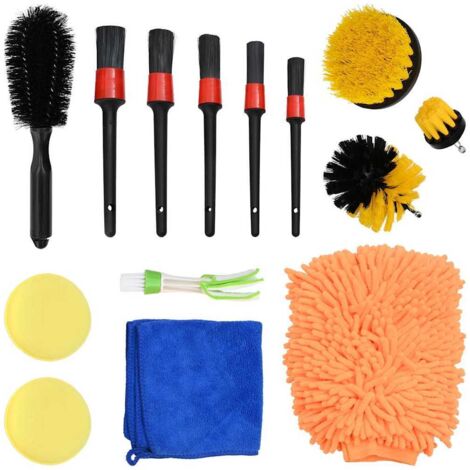 Car Cleaning Brush Set 14 pcs Multi Color vidaXL (1/5)