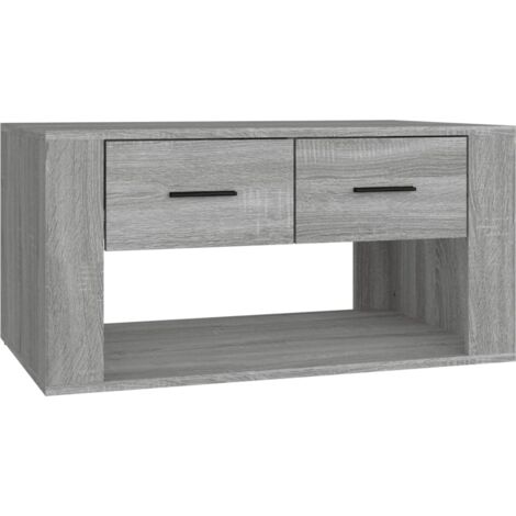 Coffee Table Grey Sonoma 80x50x40 cm Engineered Wood vidaXL