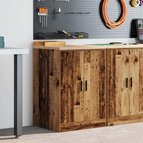 Garage Storage Cabinet Old Wood 60x51x85 cm Solid Wood Pine vidaXL