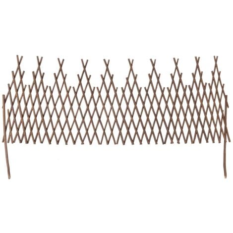Willow Trellis Fence 5 pcs vidaXL