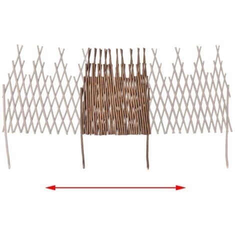 Willow Trellis Fence 5 pcs vidaXL