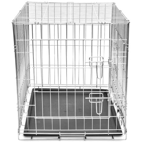 Foldable Dog Bench M Metal vidaXL