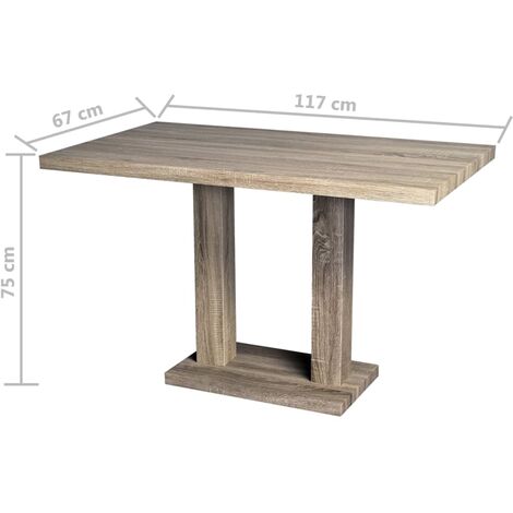 Dining Table MDF Oak-look vidaXL