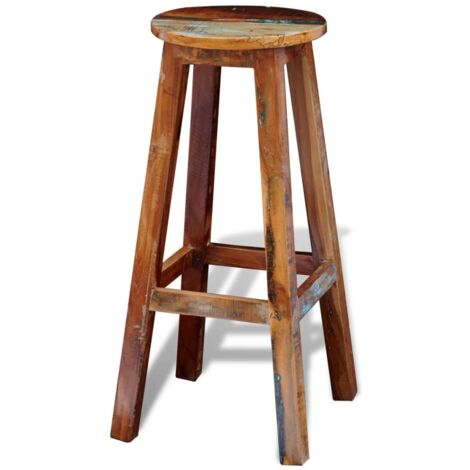 vidaXL Bar Stool Solid Reclaimed Wood (1/5)