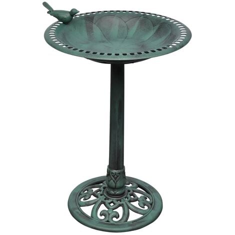 Bird Bath With Decorative Bird Vidaxl