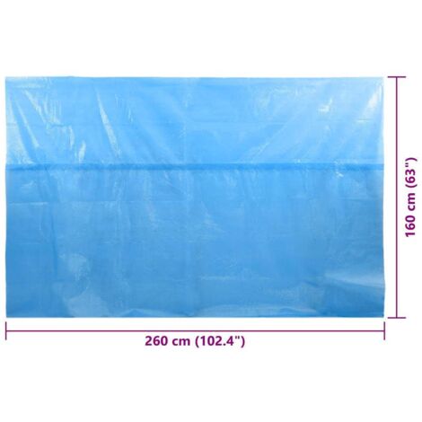 Rectangular Pool Cover 260 x 160 cm PE Blue vidaXL