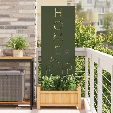 Garden Privacy Screen Olive green 50 x 140 cm Cold-rolled steel vidaXL