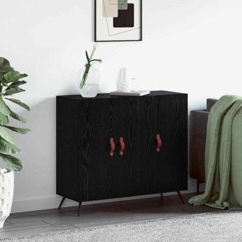 Sideboard Black 90 x 34 x 80 cm Engineered wood vidaXL (1/5)