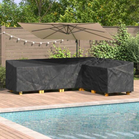 Outdoor Furniture Cover Black 286 x 222 x 80 cm 210D fabric vidaXL