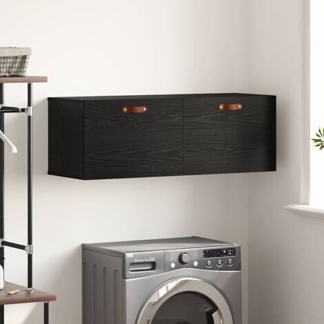 Wall Cabinet Black oak 100 x 36.5 x 35 cm Engineered wood vidaXL (1/5)