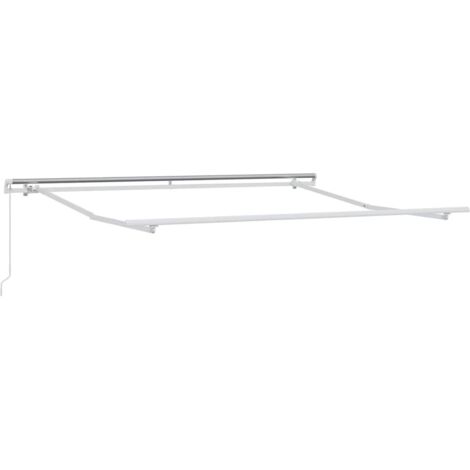 Awning Manual White 3.5 x 2.5 m Metal vidaXL