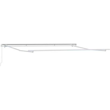 Awning Manual White 5 x 3 m Metal vidaXL