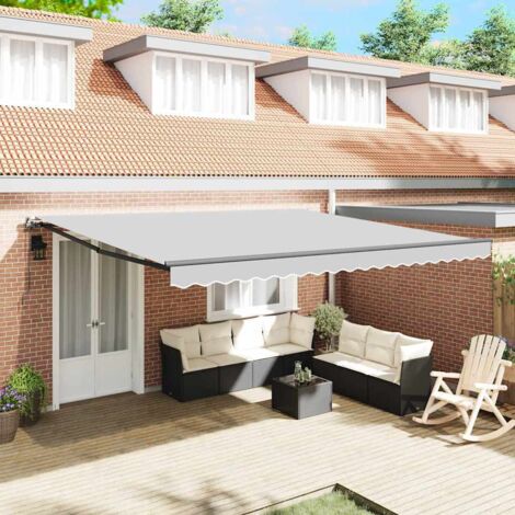 Awning Manual Anthracite 4 x 3.5 m Metal vidaXL