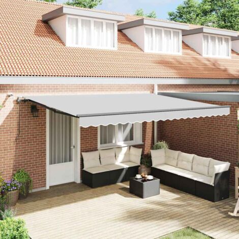 Awning with Anthracite 4 x 3 m Metal vidaXL