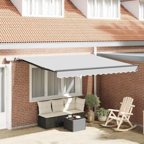 Awning with Manual Anthracite 3.5 x 2.5 m Metal vidaXL