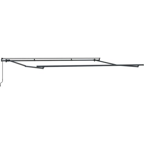 Awning Manual Anthracite 4.5 x 2.5 m Metal vidaXL