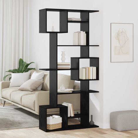Book Cabinet Black oak 92 x 29 x 188 cm Engineered wood vidaXL
