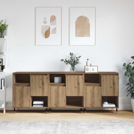 Sideboards 3 pcs Artisan oak 180 x 35 x 70 cm Engineered wood vidaXL (1/5)