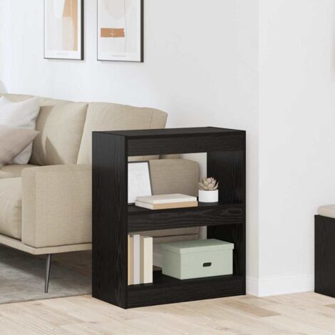 Book Cabinet Black oak 60 x 30 x 72 cm Engineered wood vidaXL (1/5)