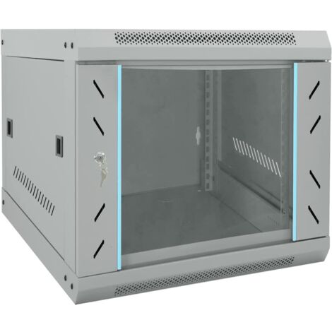Network Cabinet with Storage Grey 53 x 60 x 45 cm Steel vidaXL
