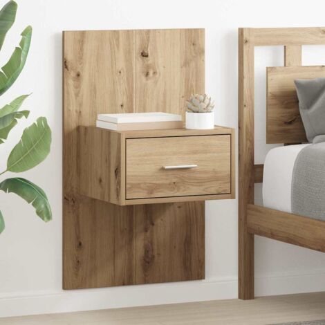 Bed Cabinet with Drawer 2 pcs Artisan oak 48.5 x 32.5 x 80 cm vidaXL