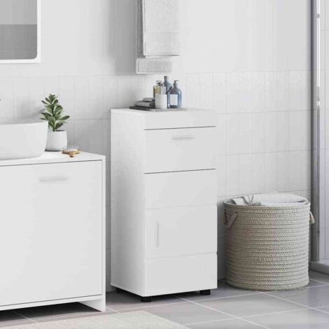 Bathroom Cabinet Set with Drawer TULUM White 37 x 31.5 x 82 cm vidaXL
