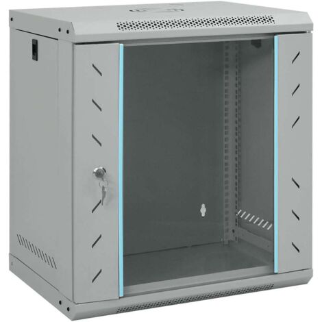 Network Cabinet with Storage Grey 53 x 45 x 60 cm Steel vidaXL