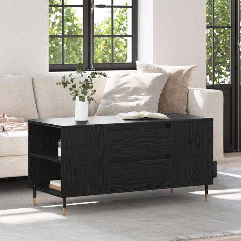 Coffee Table Black oak 102 x 44.5 x 50 cm Engineered wood vidaXL (1/5)